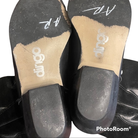 Dingo | Black Leather & Suede Cowboy boots sz 7.5 - Picture 7 of 16